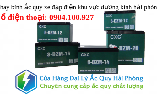 Thay bình ắc quy xe đạp điện khu vực Dương Kinh Hải Phòng