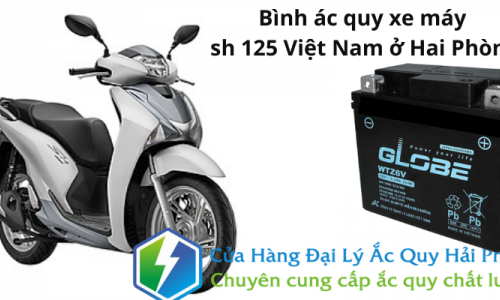 Bình ác quy xe máy sh 125 Việt Nam ở Hải Phòng