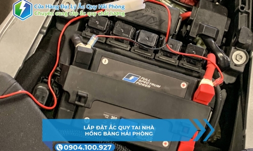 Lắp đặt ắc quy tại nhà Hồng Bàng Hải phòng